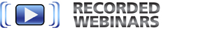 Recorded Webinars Recorded Webinars